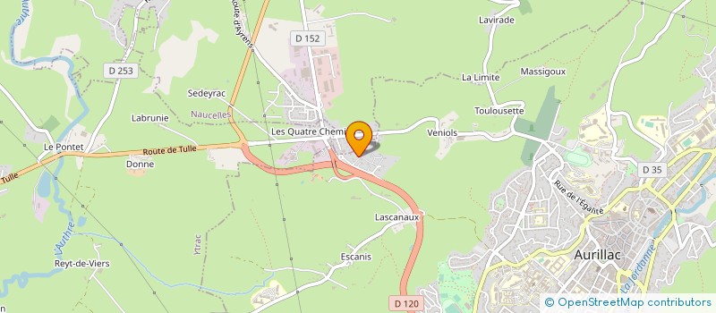 localisation de l'entreprise 453 598 815 à AURILLAC