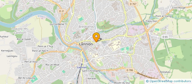 localisation de l'entreprise 46 RUE DE TREGUIER  LANNION