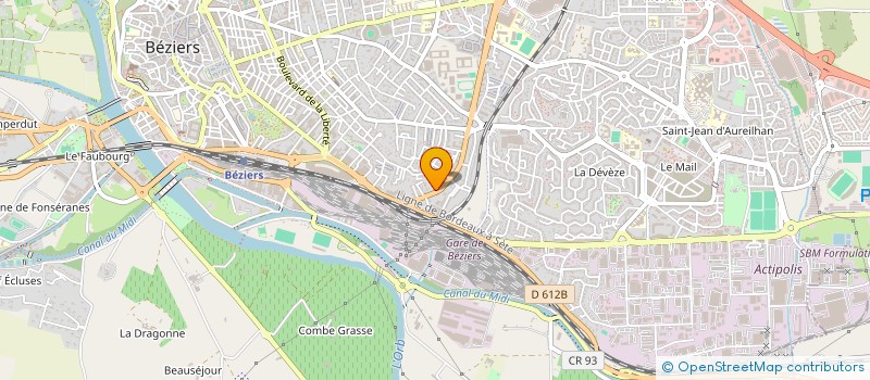 localisation de l'entreprise 480 183 730   BEZIERS