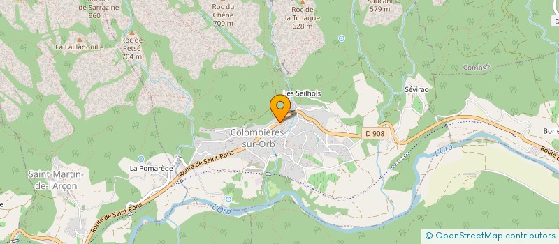 localisation de l'entreprise 483 863 627  à COLOMBIERES-SUR-ORB