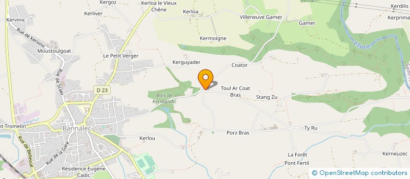 localisation de l'entreprise 484 592 647   BANNALEC