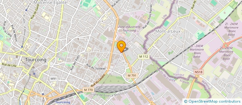 localisation de l'entreprise 485 116 990   TOURCOING