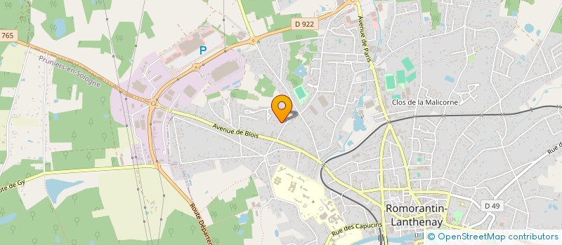 localisation de l'entreprise 488 832 965   ROMORANTIN-LANTHENAY