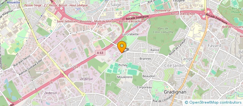 localisation de l'entreprise 49 VH à GRADIGNAN