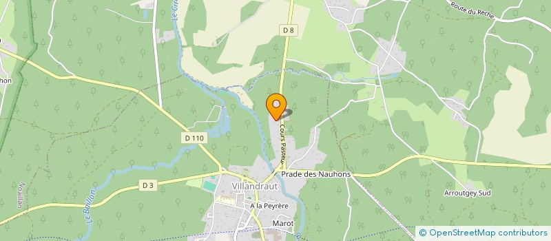 localisation de l'entreprise 493 300 990   VILLANDRAUT