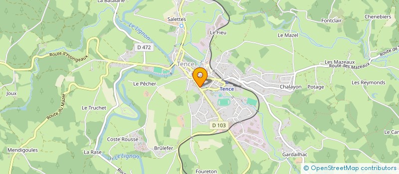 localisation de l'entreprise 493 617 344   TENCE