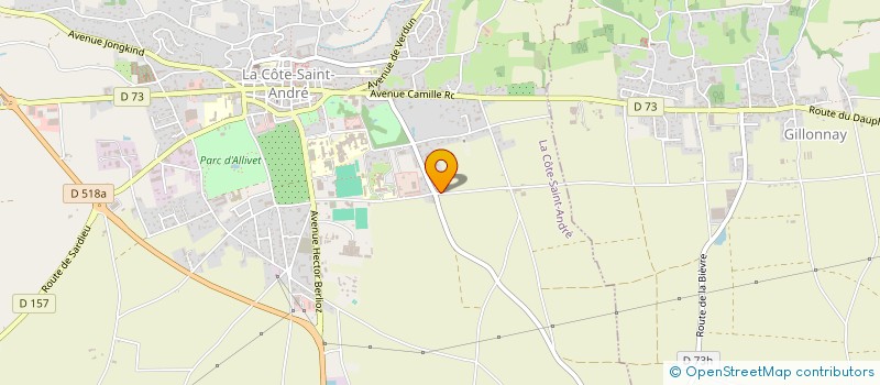 localisation de l'entreprise 498 360 767  à LA COTE-SAINT-ANDRE