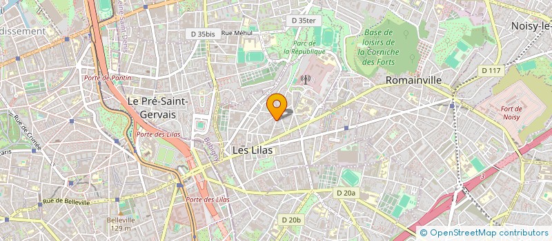 localisation de l'entreprise 498 477 231 à LES LILAS