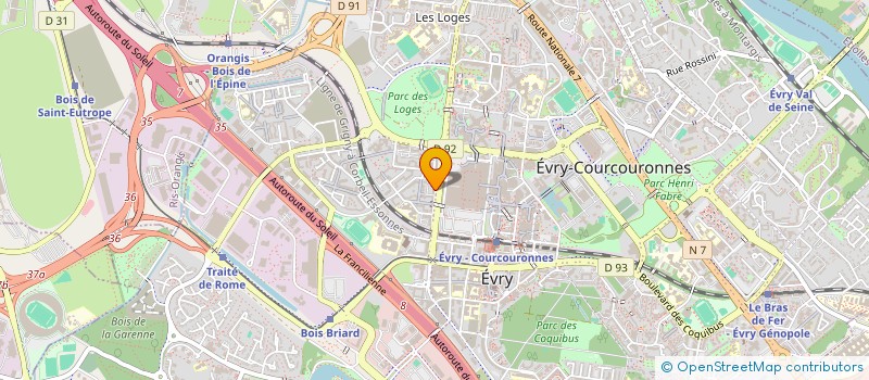 localisation de l'entreprise 498 841 972   EVRY-COURCOURONNES