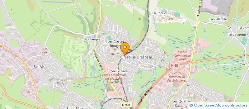 localisation de l'entreprise 4A  ONET-LE-CHATEAU