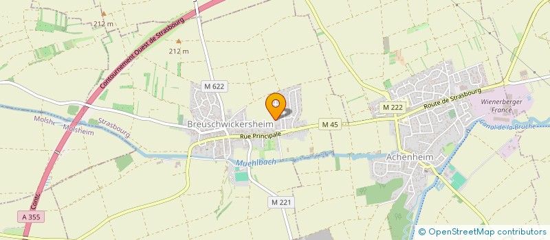 localisation de l'entreprise 4A1D  BREUSCHWICKERSHEIM