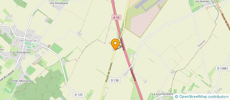 localisation de l'entreprise 4AST (ASSOCIATION DES ASSOCIATIONS AERONAUTIQUES DE L'AERODROME DE SAINTES-THENAC)  THENAC