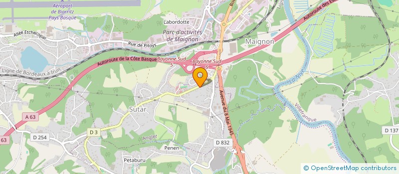 localisation de l'entreprise 4B IMMO SUTAR  ANGLET