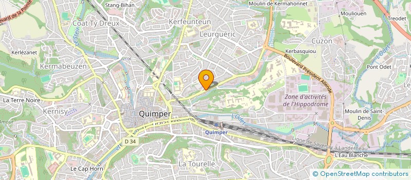 localisation de l'entreprise 4COMZAP à QUIMPER