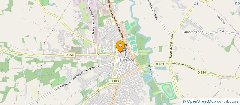 localisation de l'entreprise 4D  FLEURANCE