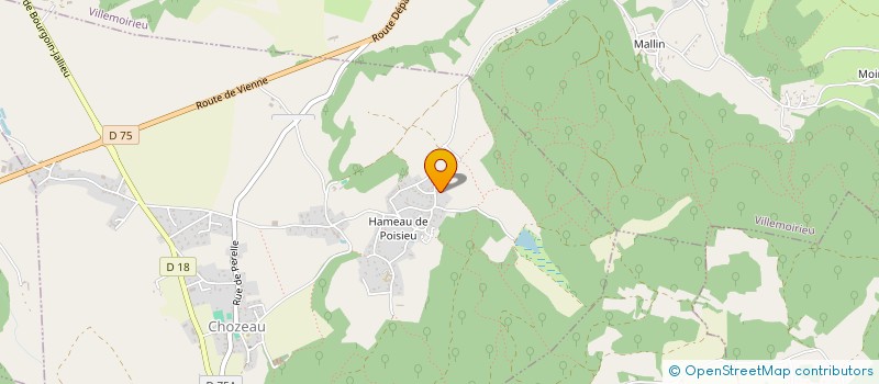 localisation de l'entreprise 4J2A à CHOZEAU