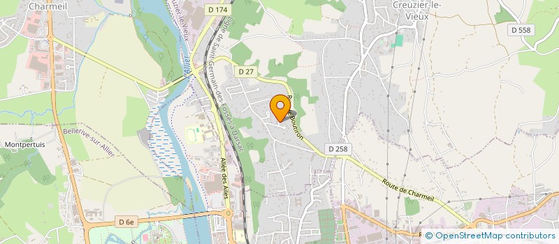 localisation de l'entreprise 4K  CREUZIER-LE-VIEUX