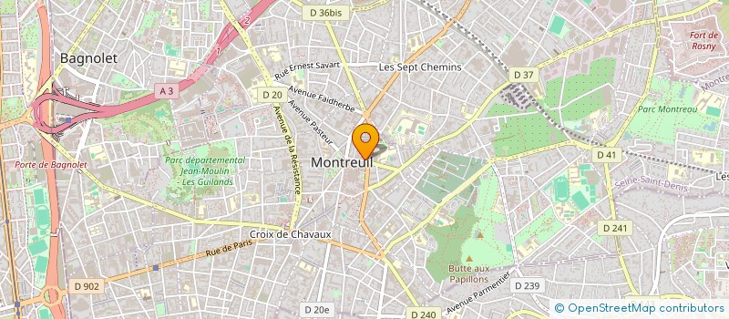 localisation de l'entreprise 4L OVERFLOW  MONTREUIL