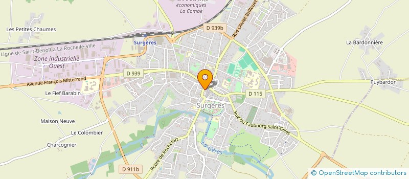 localisation de l'entreprise 4M3P  SURGERES