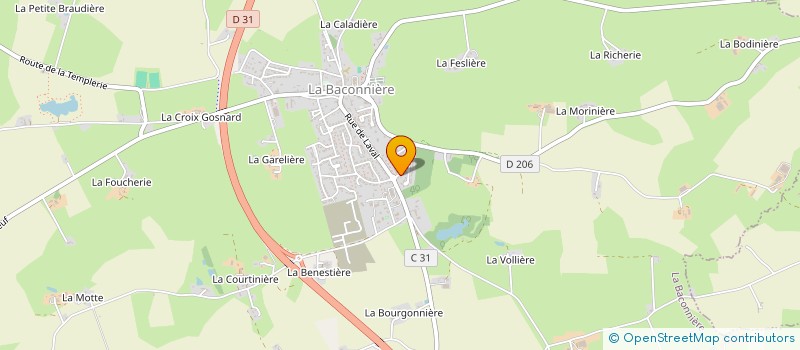 localisation de l'entreprise 4P - 2C  LA BACONNIERE