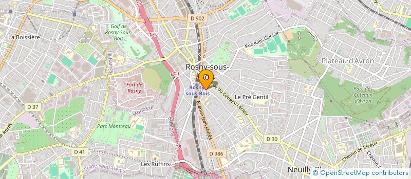 localisation de l'entreprise 4P à ROSNY-SOUS-BOIS