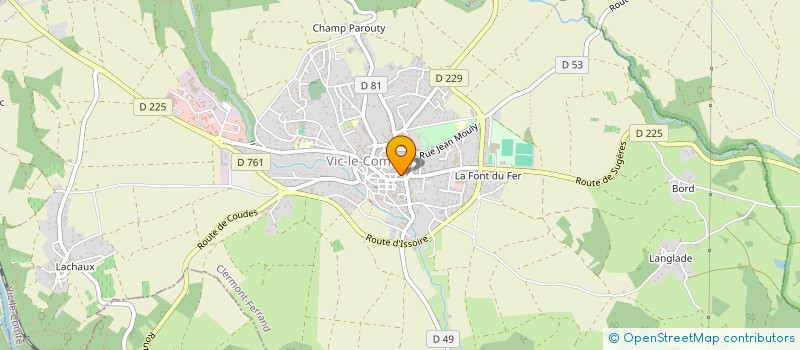 localisation de l'entreprise 4S-PASS '- CULTURE ET SOLIDARITE à VIC-LE-COMTE