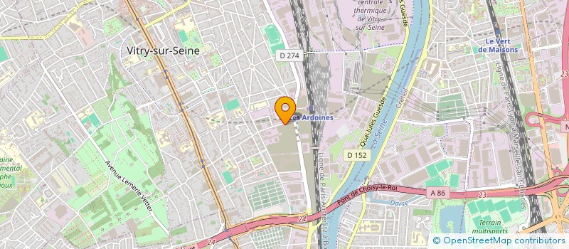 localisation de l'entreprise 4S TP à VITRY-SUR-SEINE