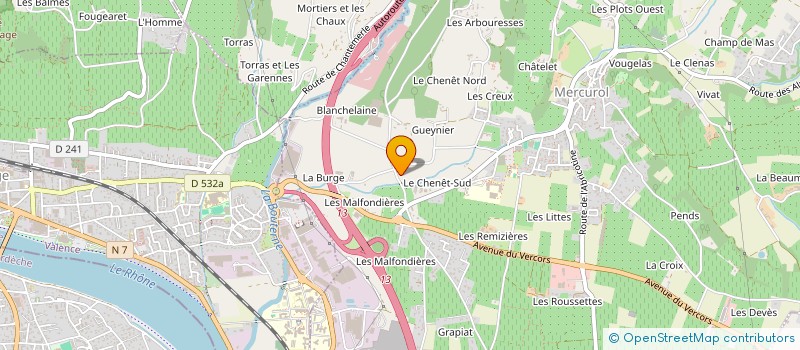 localisation de l'entreprise 5 C  MERCUROL-VEAUNES