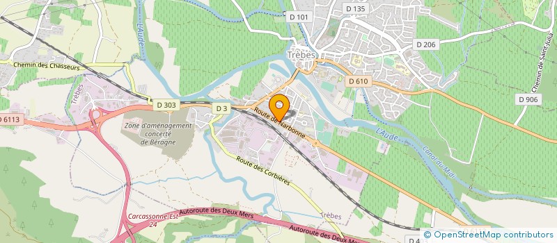 localisation de l'entreprise 5 D  TREBES