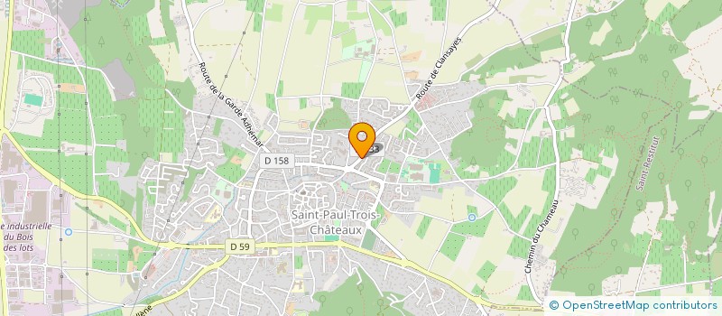 localisation de l'entreprise 5 ROUTE DE CLANSAYES  SAINT-PAUL-TROIS-CHATEAUX