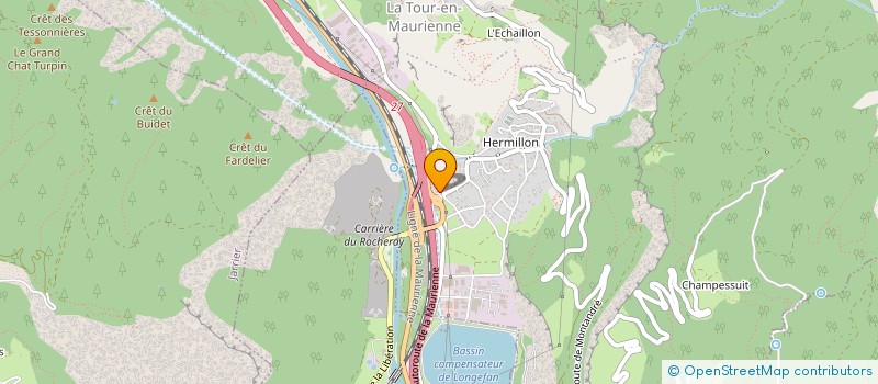 localisation de l'entreprise 5 ROUTE DE LA CASCADE  LA TOUR-EN-MAURIENNE