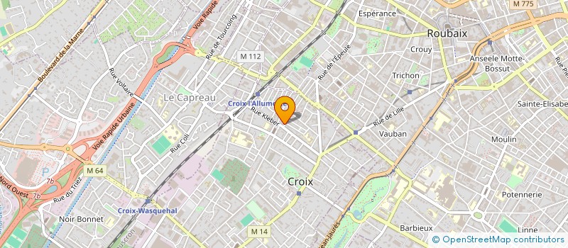 localisation de l'entreprise 5 RUE CHEVREUL à CROIX