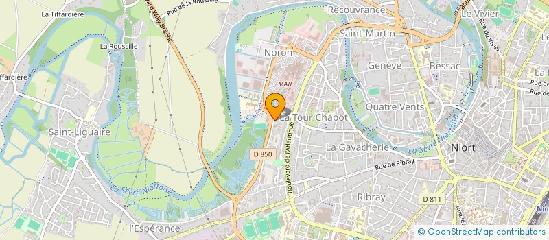 localisation de l'entreprise 5 RUE DU GALUCHET à NIORT