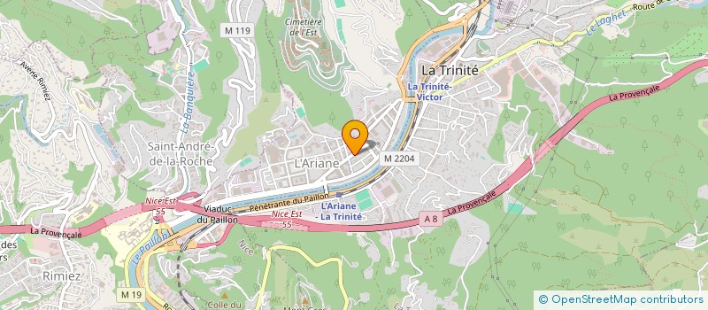 localisation de l'entreprise 5 W à NICE