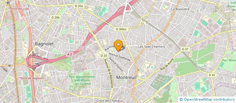 localisation de l'entreprise 5 W PROD à MONTREUIL