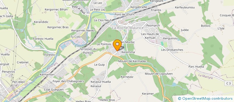 localisation de l'entreprise 50 QUAI DU LEON  LA ROCHE MAURICE