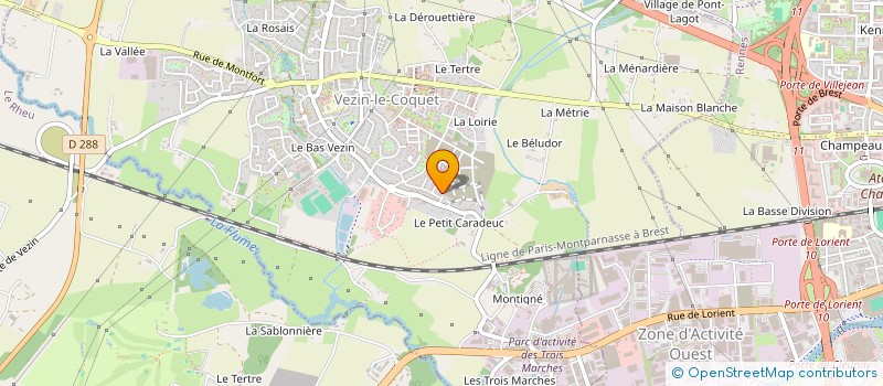 localisation de l'entreprise 500 210 737   VEZIN-LE-COQUET