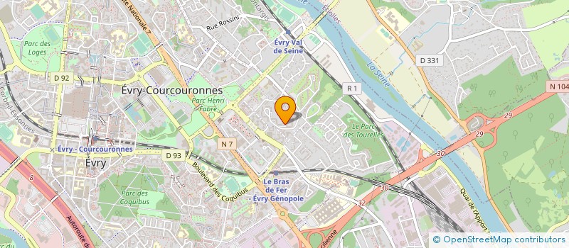 localisation de l'entreprise 509 032 058 à EVRY-COURCOURONNES