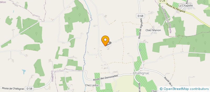 localisation de l'entreprise 509 496 477  à CHALLIGNAC