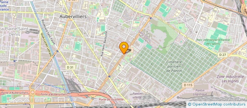 localisation de l'entreprise 51 PEGASI LAB  AUBERVILLIERS