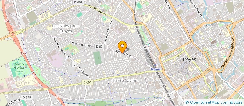 localisation de l'entreprise 51 RUE DES NOES  SAINTE-SAVINE