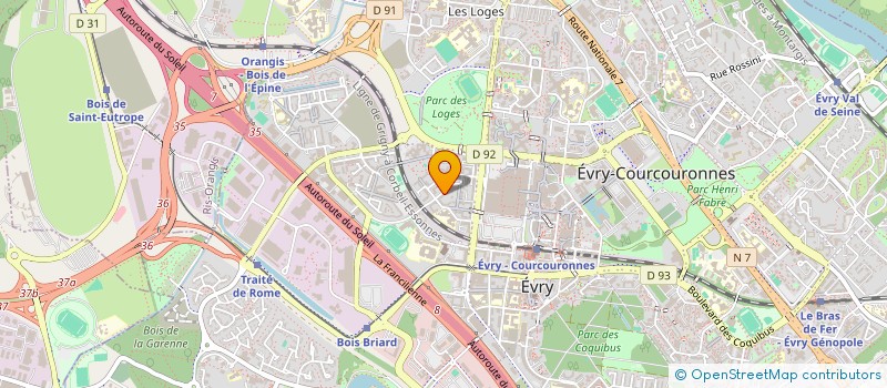 localisation de l'entreprise 513 201 665   EVRY-COURCOURONNES