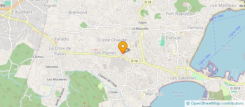 localisation de l'entreprise 518 324 306 à SIX-FOURS-LES-PLAGES