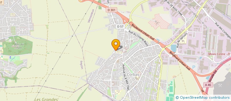 localisation de l'entreprise 518 346 374  à CORBAS