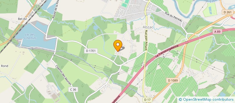 localisation de l'entreprise 518 616 040 à ABZAC