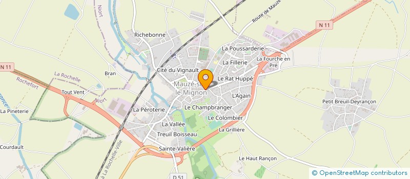 localisation de l'entreprise 518 989 892   MAUZE-SUR-LE-MIGNON