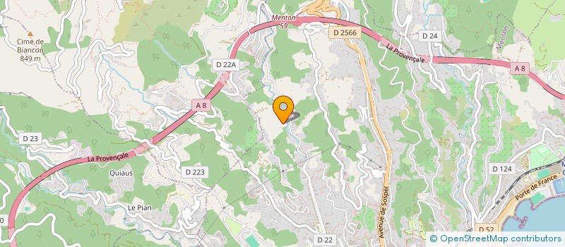 localisation de l'entreprise 519 848 899   MENTON