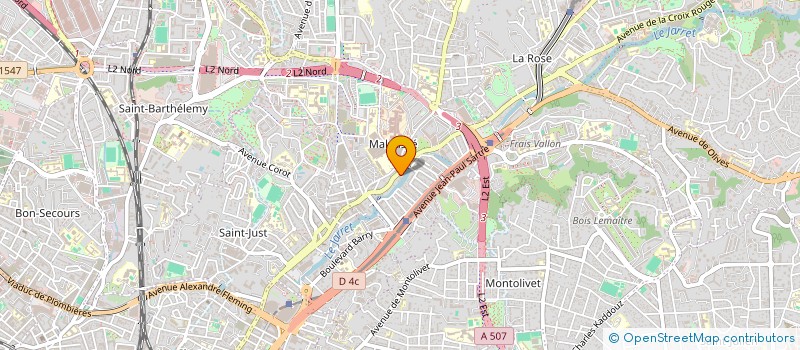 localisation de l'entreprise 52 56 RUE DE ROUBAIX MLLE à MARSEILLE