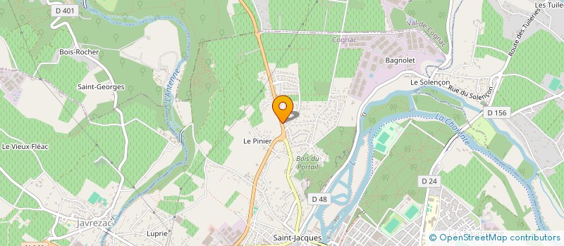 localisation de l'entreprise 520 317 199 à COGNAC