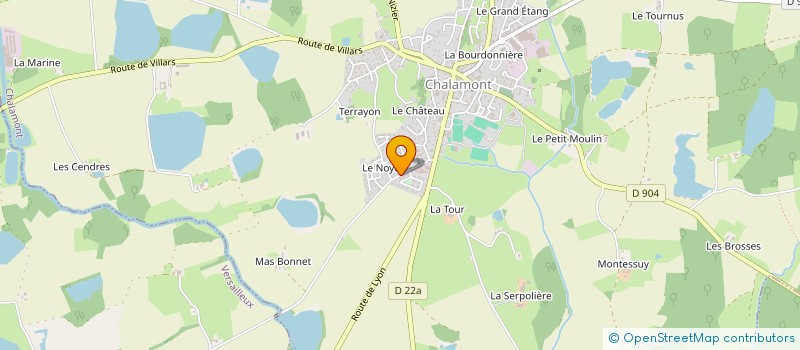 localisation de l'entreprise 522 217 413 à CHALAMONT